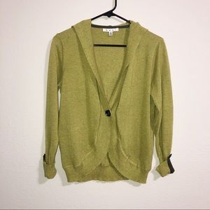 CAbi | Avocado Green Cardigan with Hood
